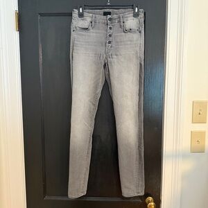 Mother Grey The Pixie Skinny Jeans